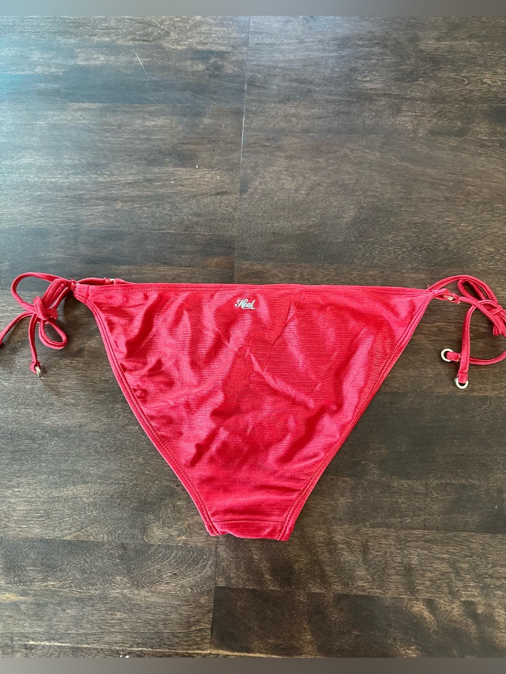 Heat Red Tie-Side Bikini Bottom